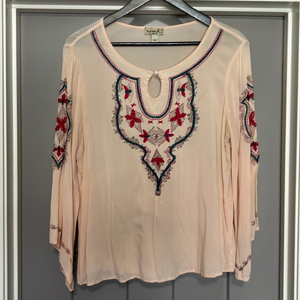 One World Embroidered Top
